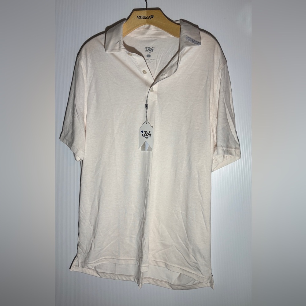 NWT Golf Polo shirt 1764 Men's Cream size Large